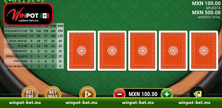 Step-by-step guide on how to play Video Poker at Winpot