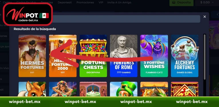 Step-by-step guide to playing Hermes Fortunes at Winpot